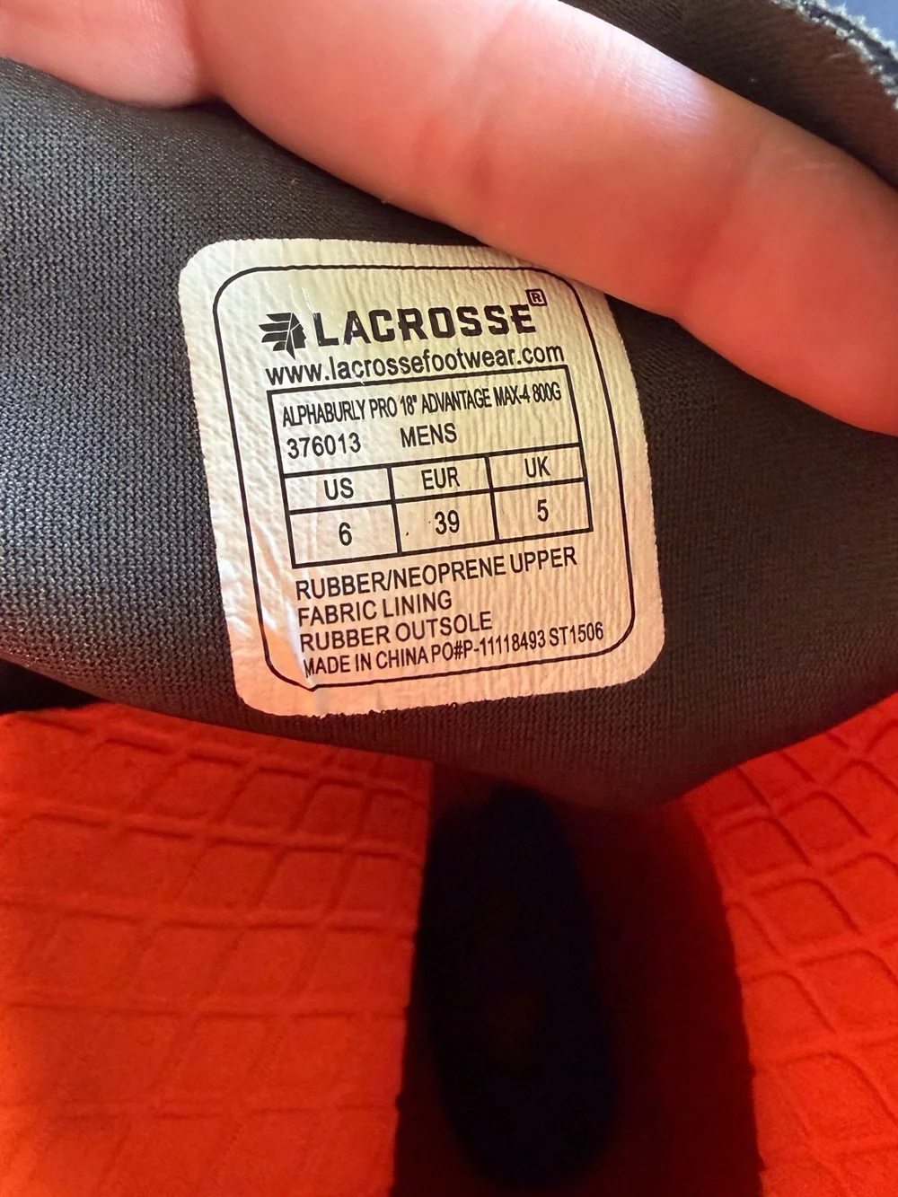 LaCrosse Alohaburly Pro 800 gram boots